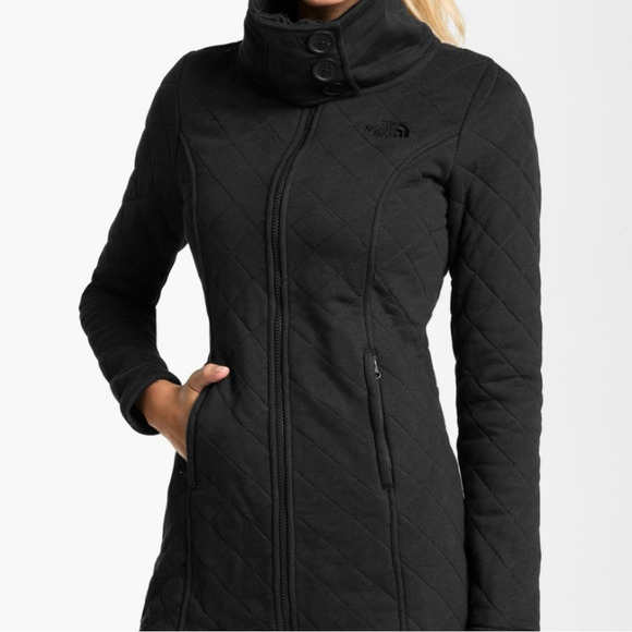 The North Face Jackets & Blazers - North face black Caroluna jacket Quilted fleece lined coat S lightweight